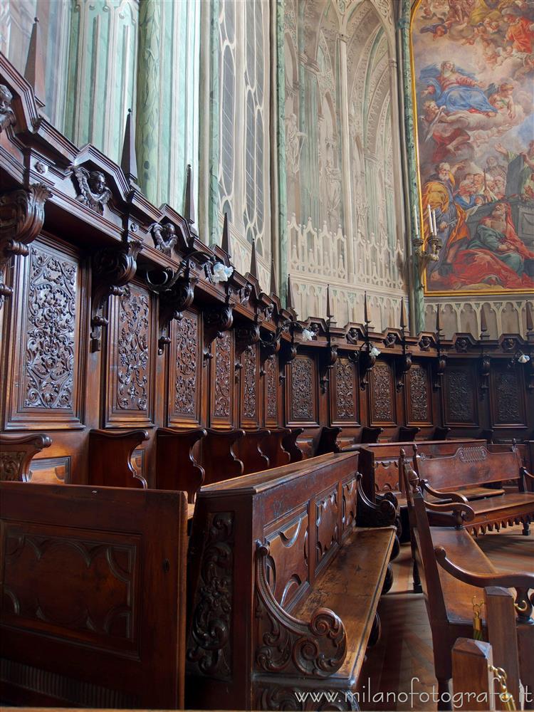 Biella (Italy) - Seats of the choir of the Cathedral of Biella